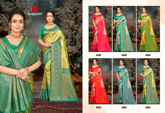 Kalanidhi Vol 05 By Bunawat Kanjivarm Silk Designer Wedding Sarees Wholesale Online
